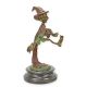 Goblin-statueta din bronz cu un soclu din marmura
