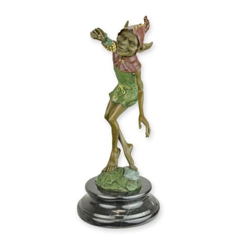 Goblin mancand struguri-statueta din bronz