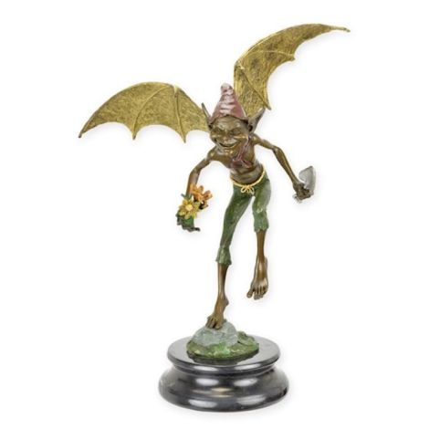 Goblin cu aripi-statueta din bronz