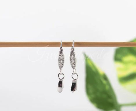 Baza cercei argint 925 si cubic zirconia 