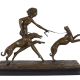 Zeita Diana cu ogarii-statueta din bronz 