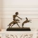 Zeita Diana cu ogarii-statueta din bronz 