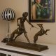 Zeita Diana cu ogarii-statueta din bronz 