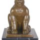 Pisica dolofana-statueta din bronz cu soclu din ma