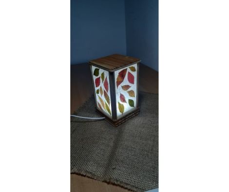 Lampa shoji cu frunze de toamna