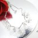 Colier statement unicat cu flori translucide i cr