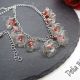 Colier statement unicat cu flori translucide i cr