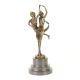 Gemeni-statueta bronz pe un soclu marmura