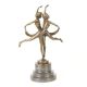 Gemeni-statueta bronz pe un soclu marmura