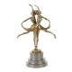 Gemeni-statueta bronz pe un soclu marmura
