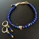 set lapis lazuli cu inimioara