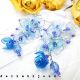 Cercei statement unicat din plastic reciclat flori