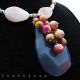 Colier statement unicat cu jad agate i ceramic 
