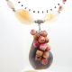 Colier statement unicat cu jad agate i ceramic 