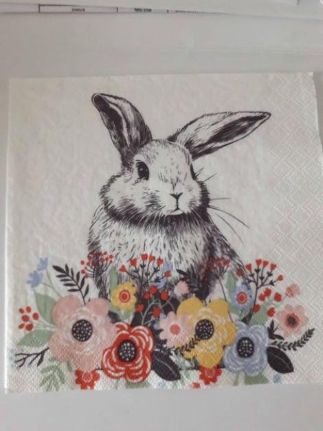 A Bunny and Flowers