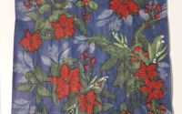 Poinsettia on Blue