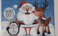 Santa Deer and Penguin
