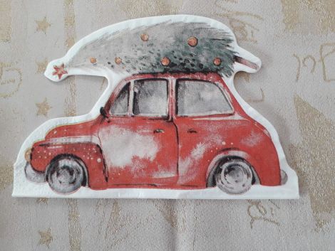 Red Car with a Tree