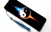 semn de carte cu Yin Yang 