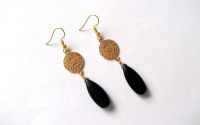 cercei howlite negru