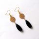 cercei howlite negru