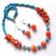 set agate coral si turcoaz 