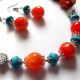 set agate coral si turcoaz 