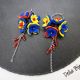Cercei handmade statement - flori - Tricolorul Rom