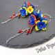Cercei handmade statement - flori - Tricolorul Rom