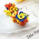 Cercei handmade statement - flori - Tricolorul Rom