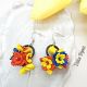 Cercei handmade statement - flori - Tricolorul Rom