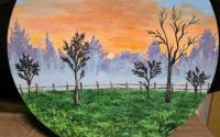 Tablou pictura "Rasarit in livada"