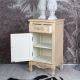 Noptiera Shabby Chic alb antichizat