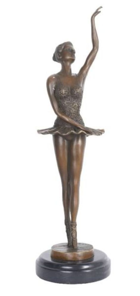 Lacul lebedelor-statueta din bronz cu soclu din ma