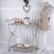 Carucior ceai Shabby Chic din metal antichizat