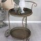 Carucior ceai Shabby Chic din metal antichizat