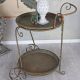 Carucior ceai Shabby Chic din metal antichizat