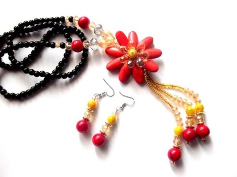 set cu howlite si cristale