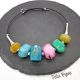 Colier Statement Handmade din Agate Multicolore c