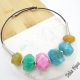 Colier Statement Handmade din Agate Multicolore c
