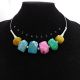 Colier Statement Handmade din Agate Multicolore c