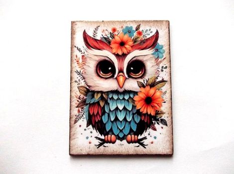 Magnet frigider cu bufnita