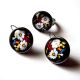 Set cu sticla cu motiv floral 