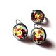 Set cu sticla cu motiv floral 