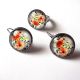 Set sticla cu motiv floral 