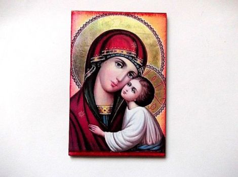Magnet frigider cu Maica Domnului