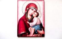 Magnet frigider cu Maica Domnului 