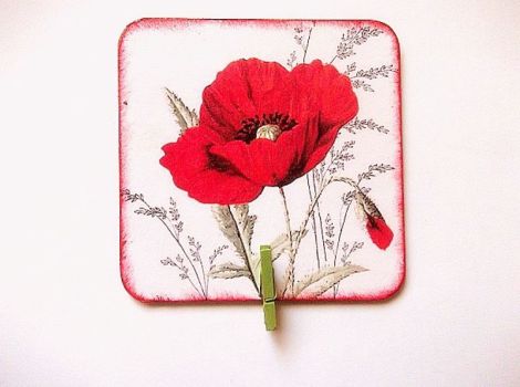 Magnet de frigider cu maci