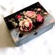 cutie lemn cu model floral