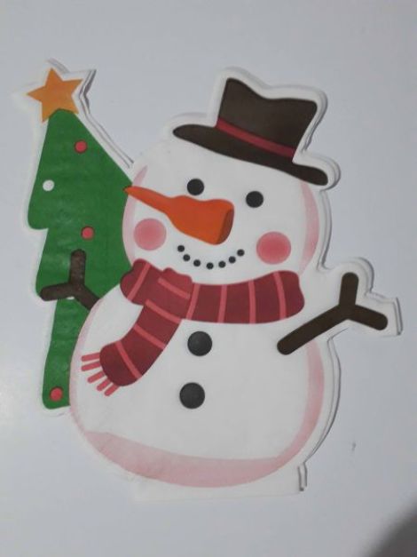 Snowman and Winter Tree